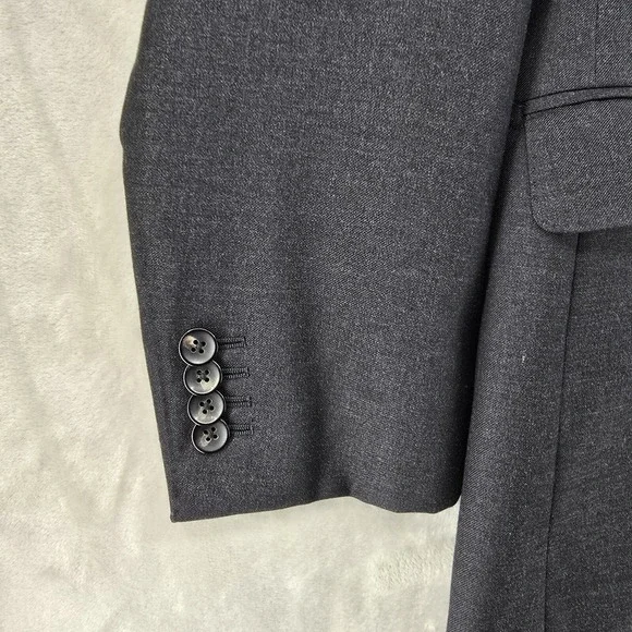 SUITSUPPLY Jacket Mens 44R Gray Blazer Suit Napoli Reda Wool Surgeons Cuff
